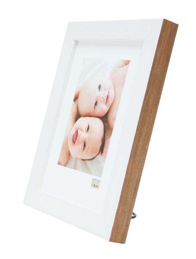Deknudt Frames Cadre Photo Blanc En Bois Avec Bord En Couleur Bois S46JH1