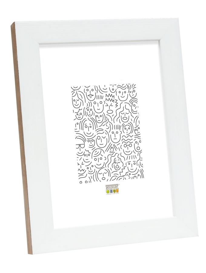 deknudt frames Cadre photo blanc en bois avec bord en couleur bois S46JH1