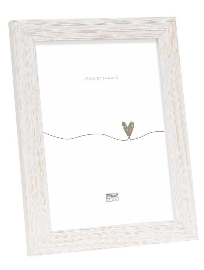 deknudt frames Cadre photo blanc en bois de plage patiné S68VF1