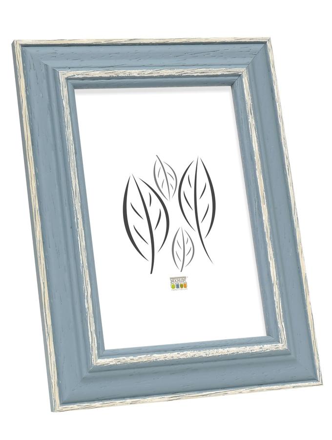 deknudt frames Cadre photo bleu avec biseau naturel S221F6