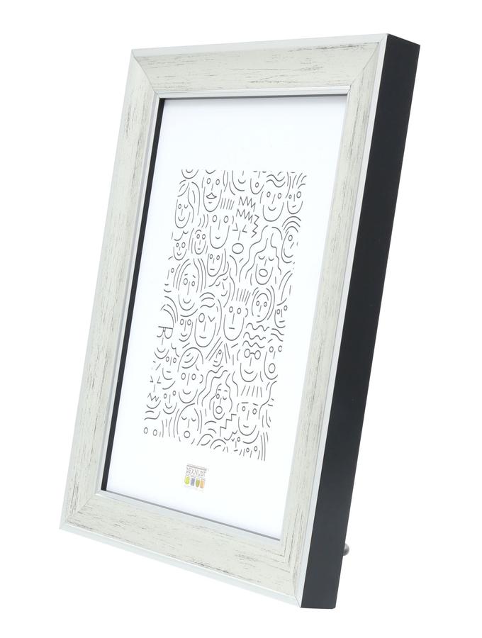 Deknudt Frames Cadre Photo Bois En Couleur Argenté Avec Des Nuances De Gris Foncé S40JE2