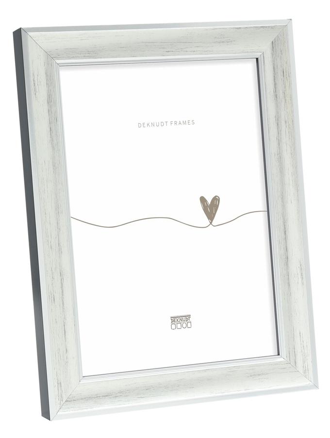 deknudt frames Cadre photo bois en couleur argenté avec des nuances de gris foncé S40JE2