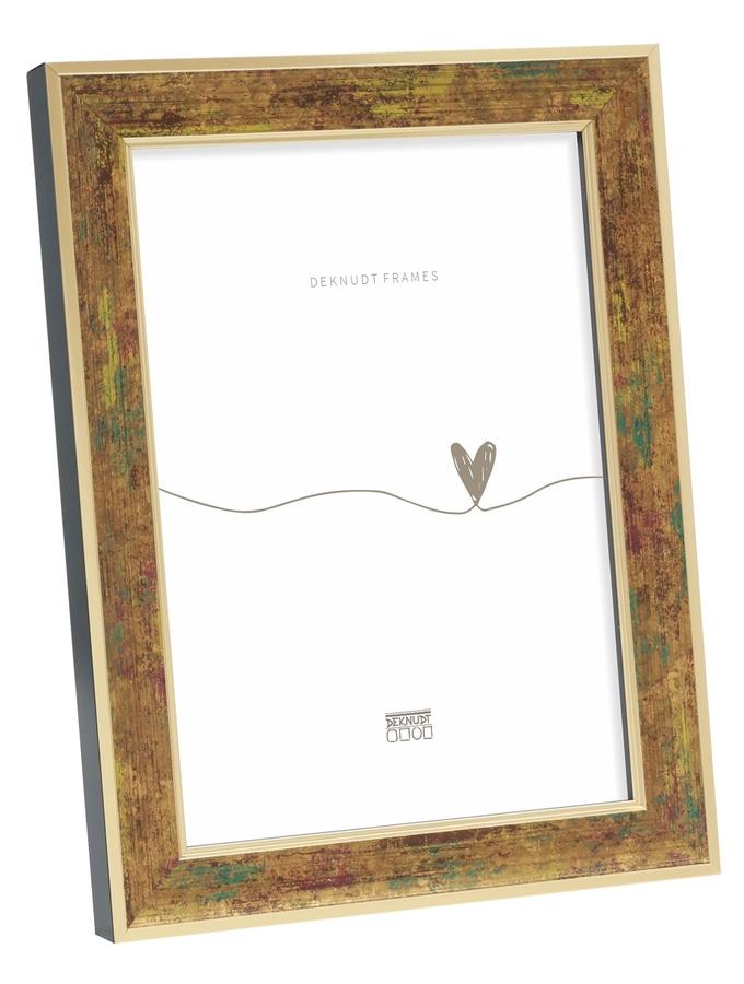 Deknudt Frames Cadre Photo Bois En Couleur Doré En Combinaison Avec Vert Et Rouge Foncé S40JB2