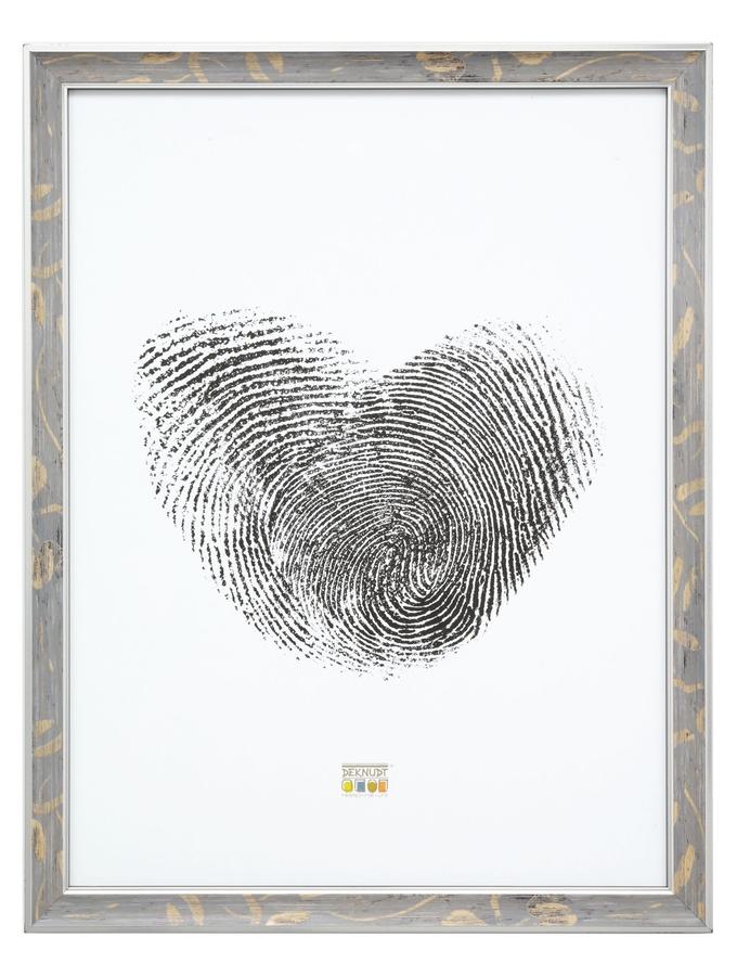 Deknudt Frames Cadre Photo Bois En Gris Avec Des Nuances De Doré Et Gris Foncé S40JE7