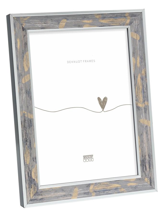 deknudt frames Cadre photo bois en gris avec des nuances de doré et gris foncé S40JE7