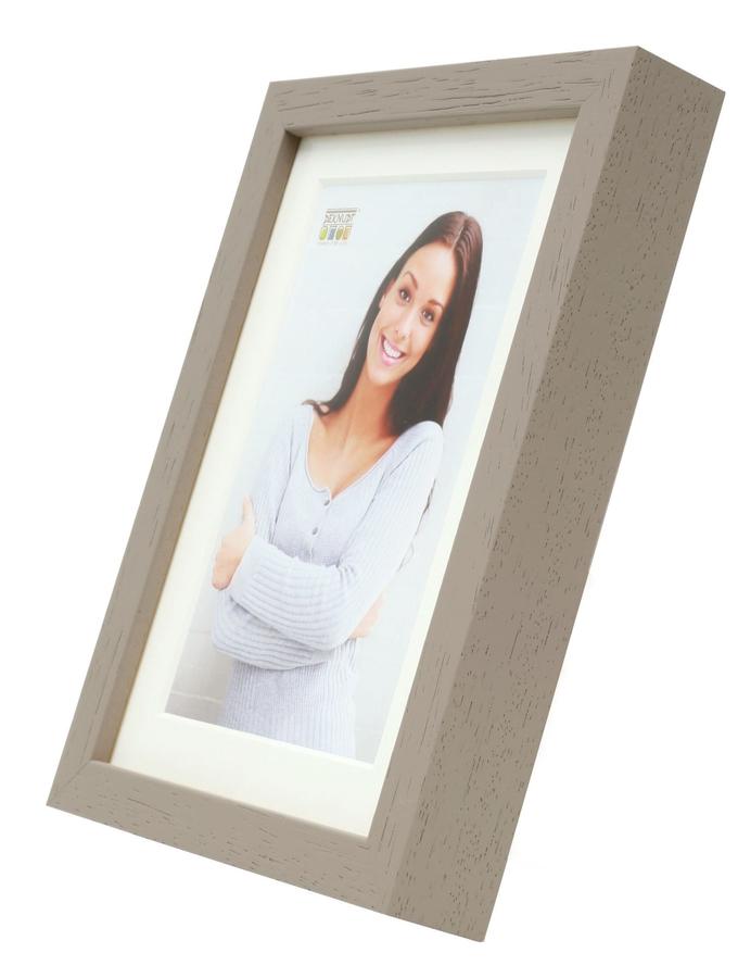 Deknudt Frames Cadre Photo Bois En Taupe Avec Passe-partout S223K7