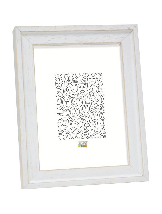 deknudt frames Cadre photo bois peint à la main en blanc S45ES1