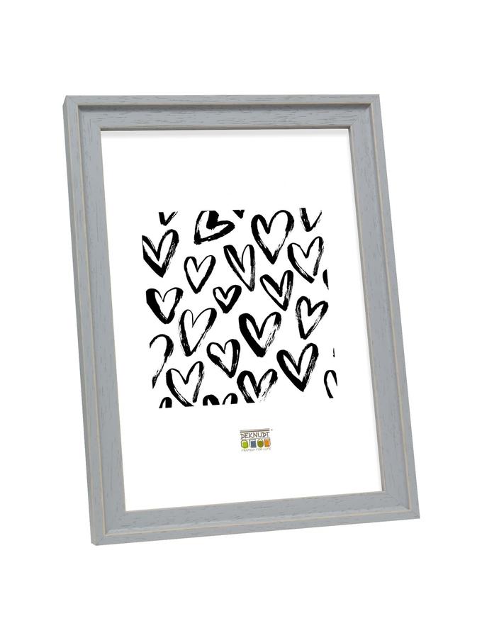 deknudt frames Cadre photo bois peint à la main en gris clair S45ES3