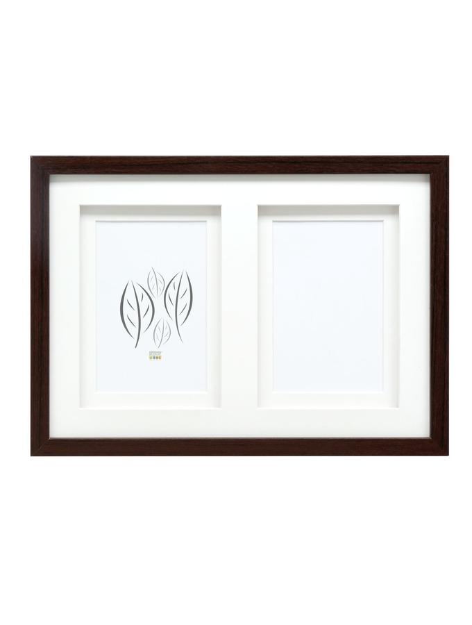 Deknudt Frames Cadre Photo Brun Avec Passe-partout Double Pour 2 Photos S65KQ2