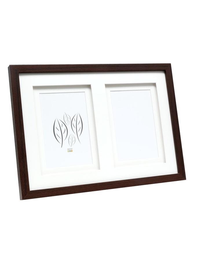 deknudt frames Cadre photo brun avec passe-partout double pour 2 photos S65KQ2