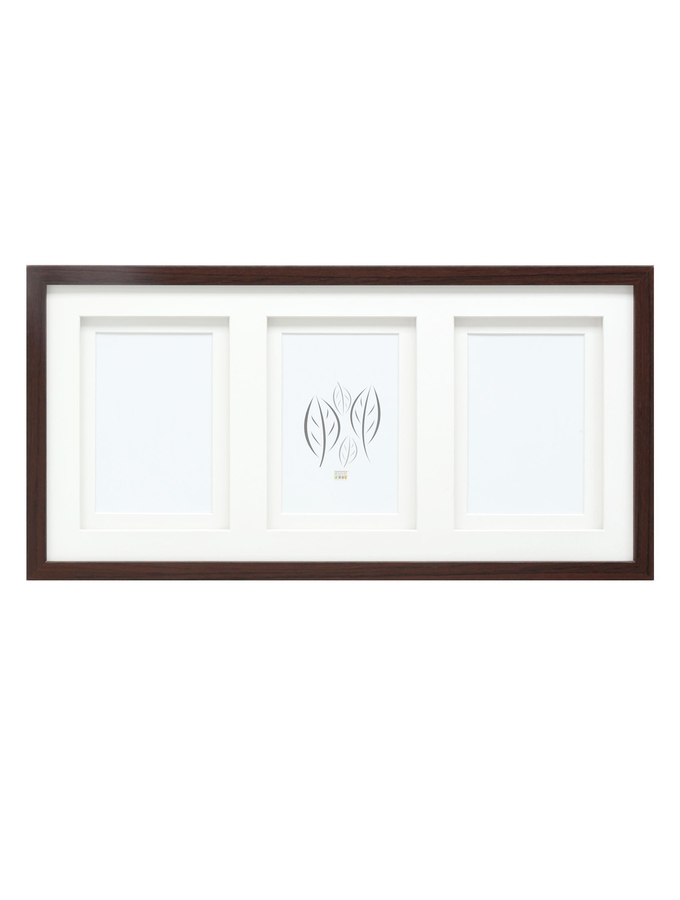 Deknudt Frames Cadre Photo Brun Avec Passe-partout Double Pour 3 Photos S65KQ3