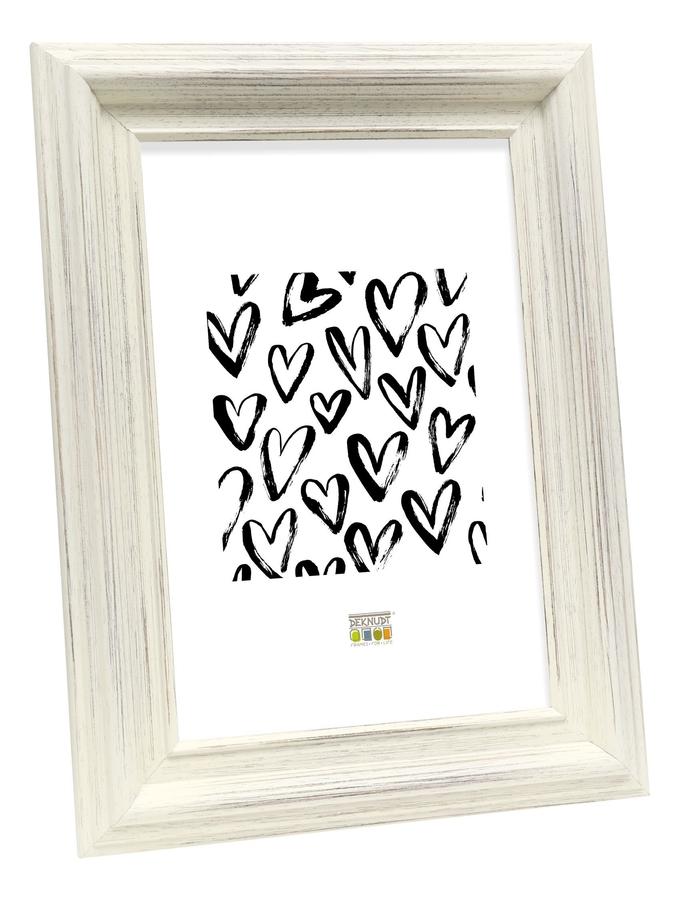 deknudt frames Cadre photo classique large peint en blanc S55DF1