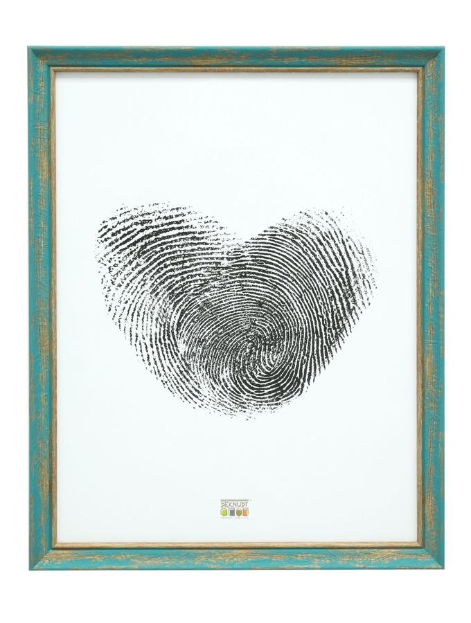 Deknudt Frames Cadre Photo Dans Une Finition Bois De Plage En Couleur Turquoise S46TG6