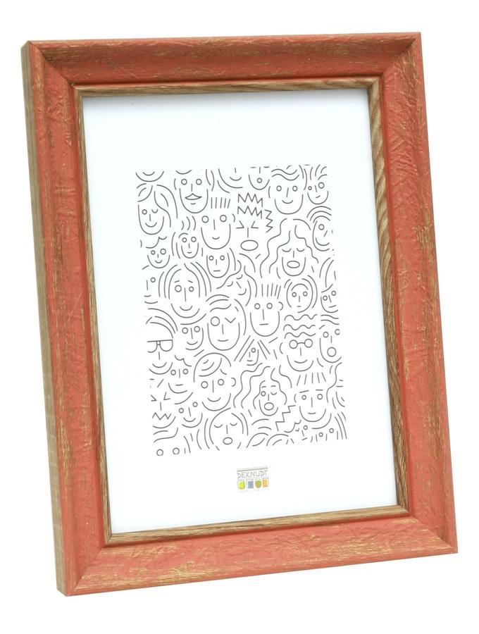 deknudt frames Cadre photo dans une finition bois de plage en couleur vieux rose S46TG4