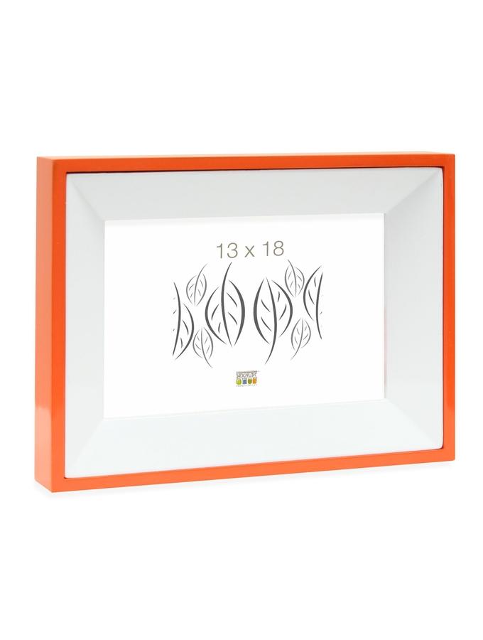 deknudt frames Cadre photo double face en laqué orange et blanc S67DK3 P2