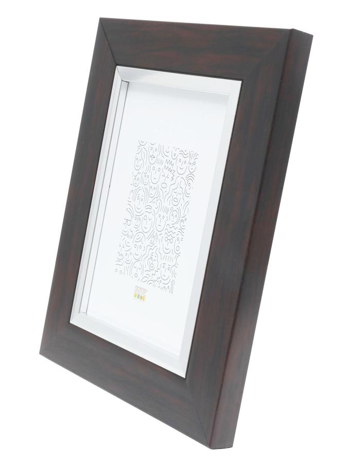 Deknudt Frames Cadre Photo En Acajou Avec Biseau Argenté S41NH4