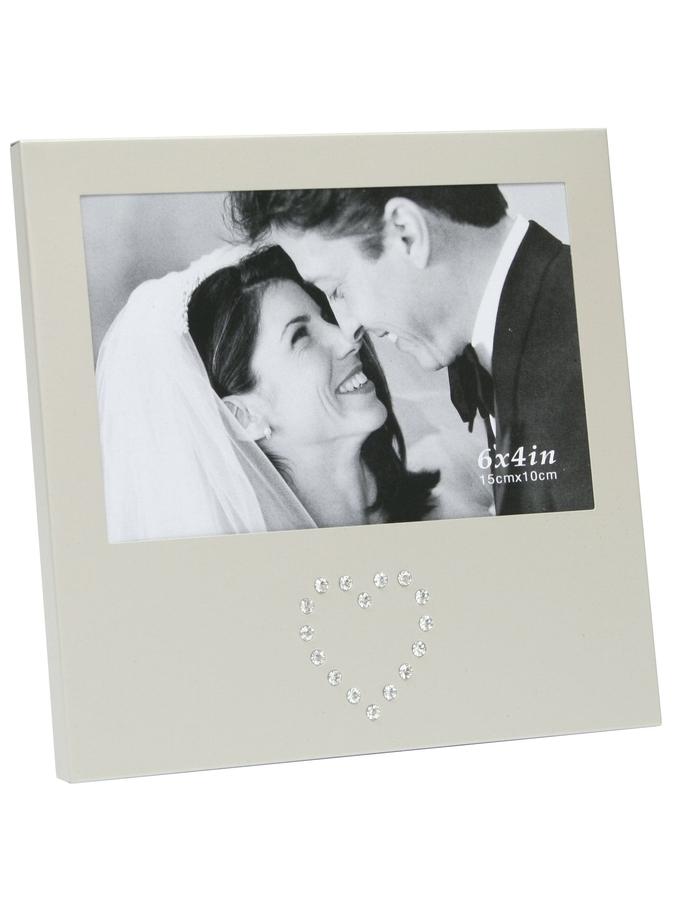 deknudt frames Cadre photo en argenté mat avec coeur brillant S58MM9