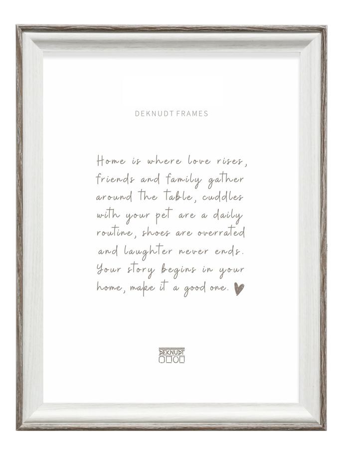 Deknudt Frames Cadre Photo En Blanc Avec Biseau Brun-gris S68VG2