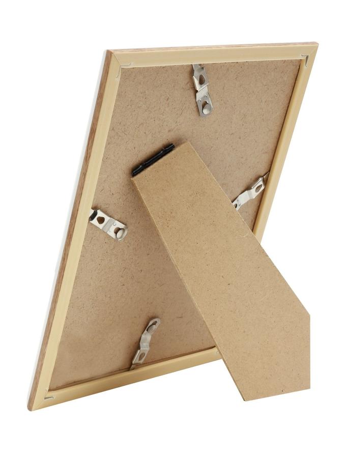 Deknudt Frames Cadre Photo En Blanc Avec Biseau Naturel Et Passe-partout S46WG1 P1