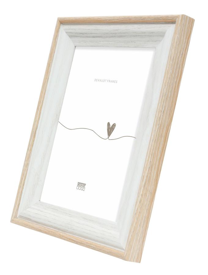 Deknudt Frames Cadre Photo En Blanc Avec Biseau Naturel S68VG1