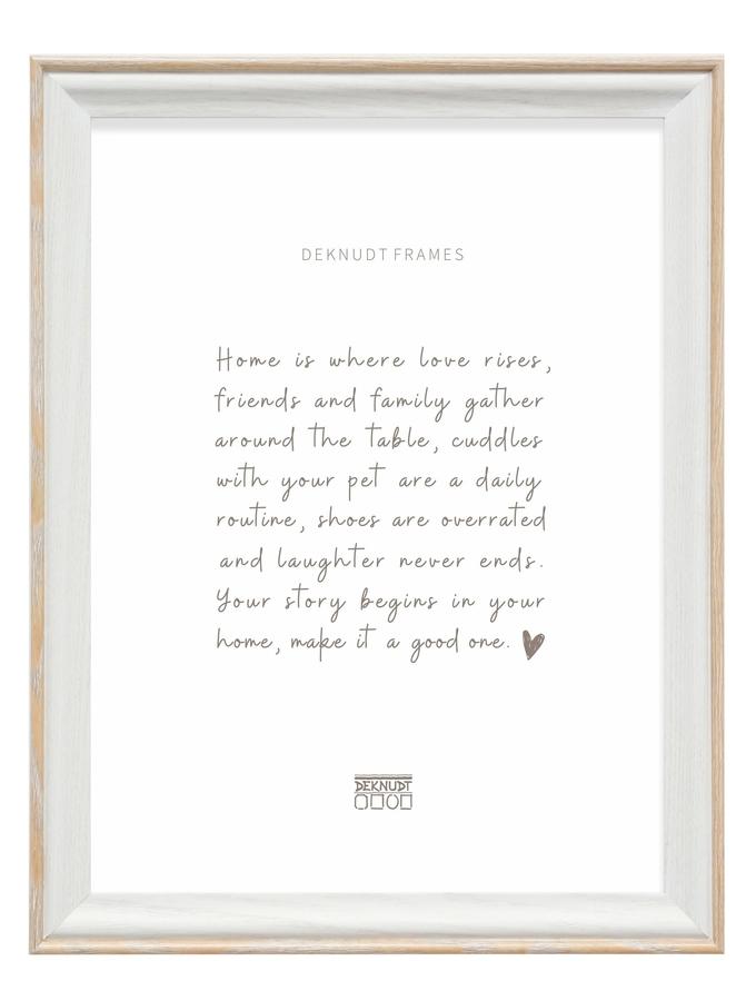 Deknudt Frames Cadre Photo En Blanc Avec Biseau Naturel S68VG1