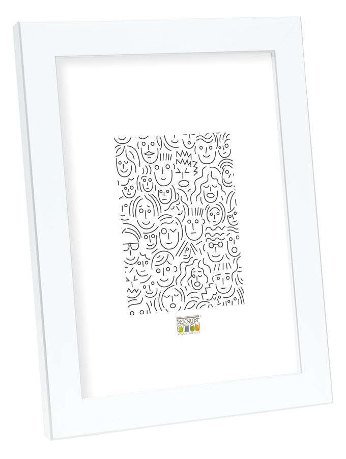 deknudt frames Cadre photo en blanc avec bord en argenté S41VK1