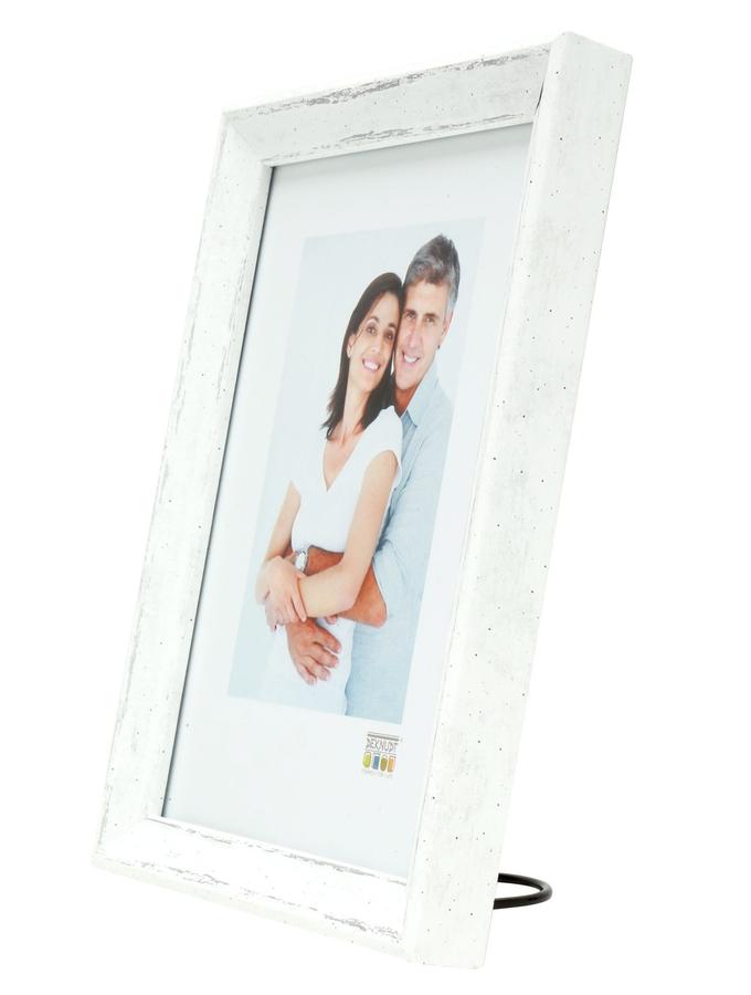 Deknudt Frames Cadre Photo En Blanc Avec Filet Argenté S46DF1