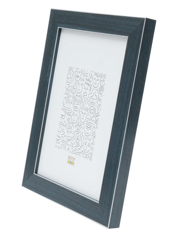 Deknudt Frames Cadre Photo En Bleu Avec Bord En Argenté S41VK6