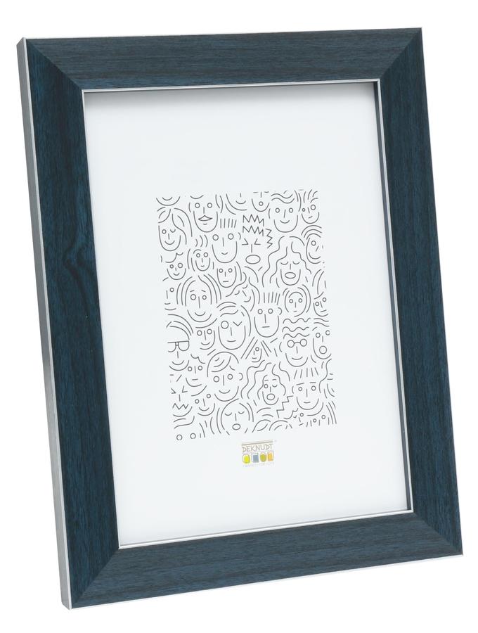 deknudt frames Cadre photo en bleu avec bord en argenté S41VK6