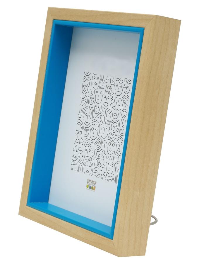 Deknudt Frames Cadre Photo En Bois Avec Bord Bleu S40BH6