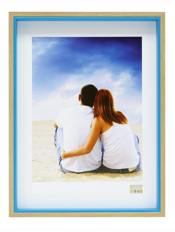 Deknudt Frames Cadre Photo En Bois Avec Bord Bleu S40BH6
