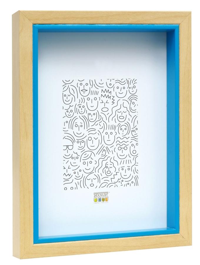 deknudt frames Cadre photo en bois avec bord bleu S40BH6