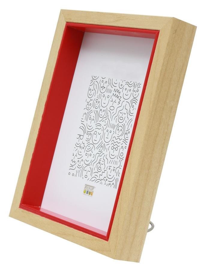 Deknudt Frames Cadre Photo En Bois Avec Bord Rouge S40BH4