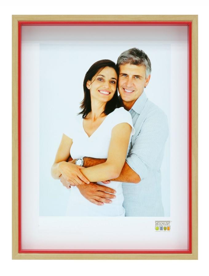Deknudt Frames Cadre Photo En Bois Avec Bord Rouge S40BH4