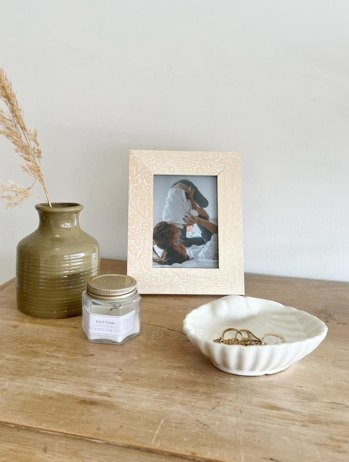 Deknudt Frames Cadre Photo En Bois Naturel Avec Impression Florale S68VH1