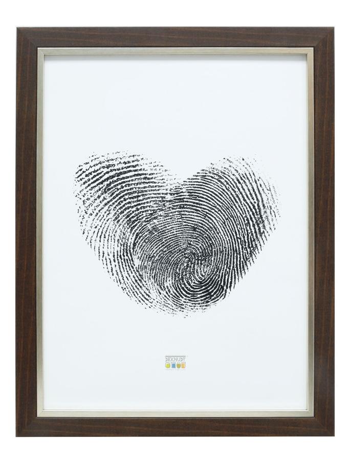 Deknudt Frames Cadre Photo En Brun Avec Biseau Argenté S45VH3