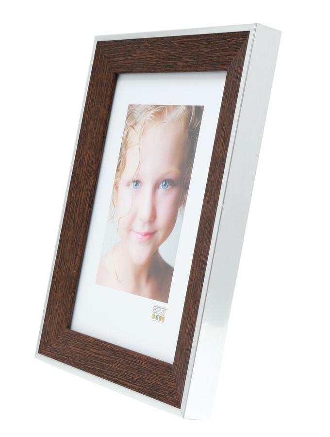 Deknudt Frames Cadre Photo En Brun Avec Bord Argenté S45FE3