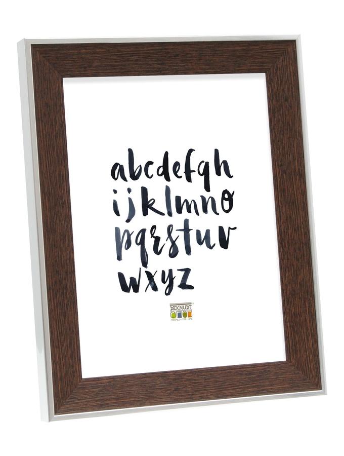 deknudt frames Cadre photo en brun avec bord argenté S45FE3