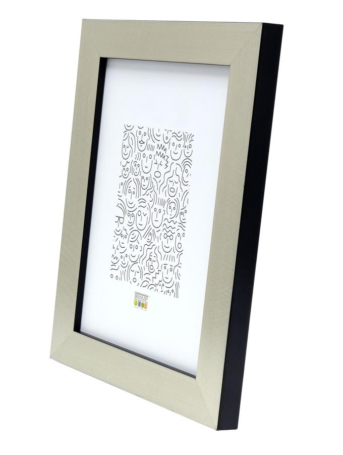 Deknudt Frames Cadre Photo En Couleur Argenté Avec Bord En Noir S47BE2
