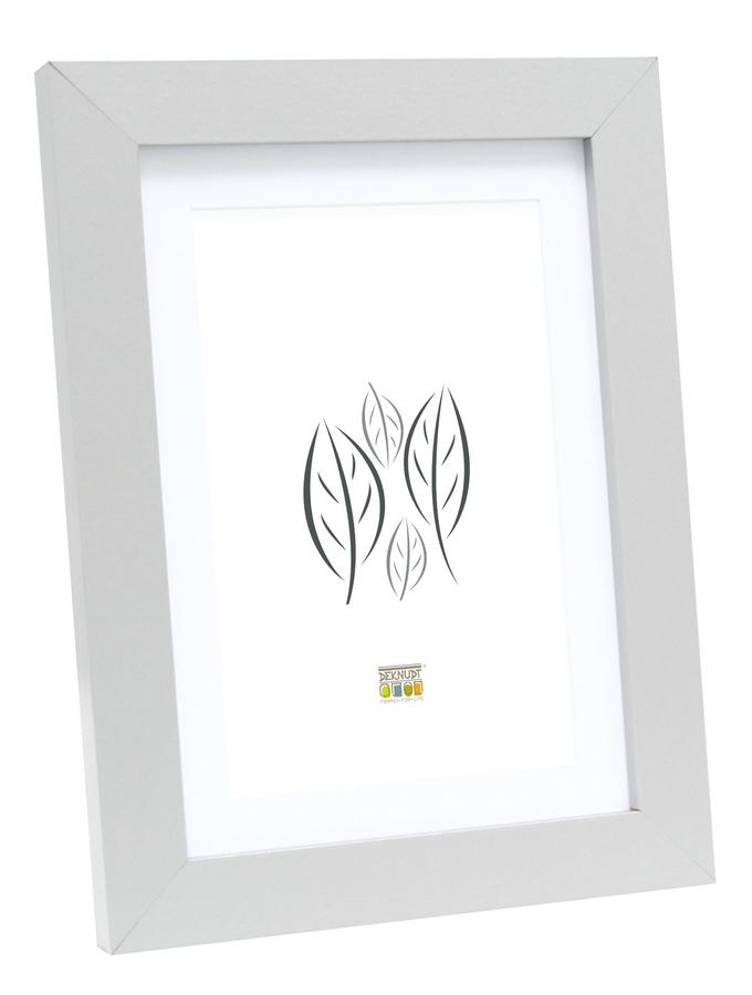 deknudt frames Cadre photo en couleur argenté avec passe-partout blanc S66KD1 P1