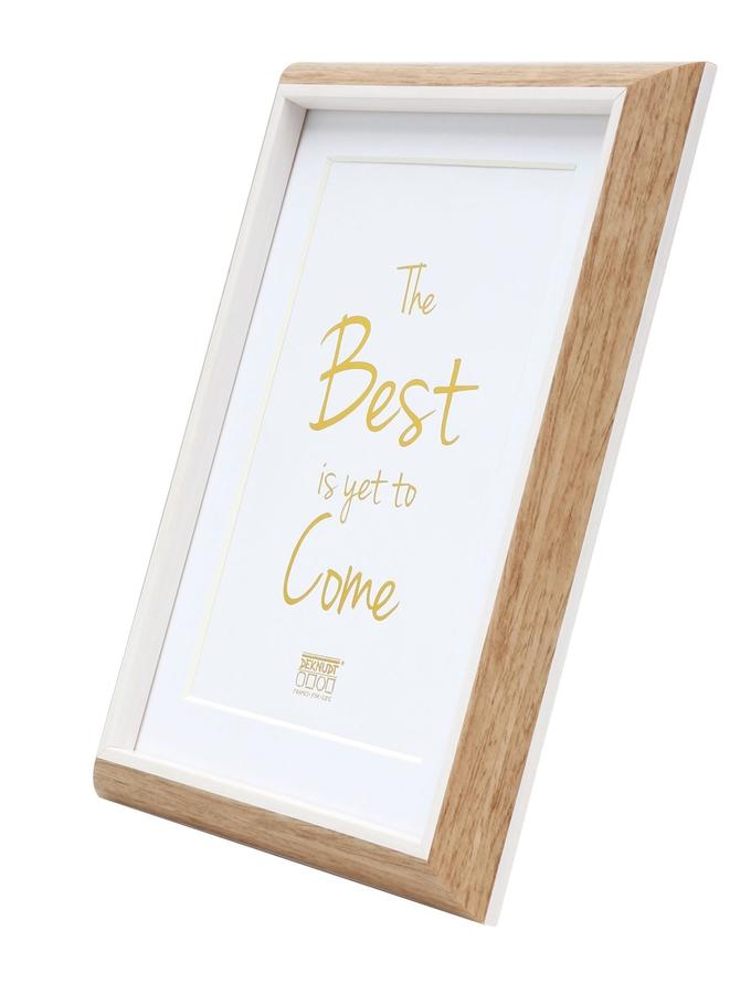 Deknudt Frames Cadre Photo En Couleur Bois Avec Biseau Blanc Et Passe-partout S46WG4 P1