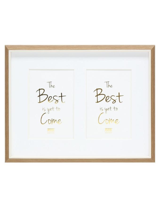 deknudt frames Cadre photo en couleur bois avec biseau blanc et passe-partout pour 2 photos S46WG4 P2