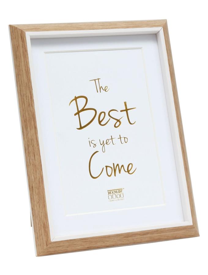 deknudt frames Cadre photo en couleur bois avec biseau blanc et passe-partout S46WG4 P1