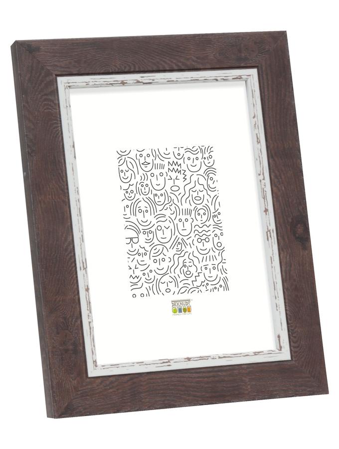 deknudt frames Cadre photo en couleur bois brun avec biseau assorti S45VY2