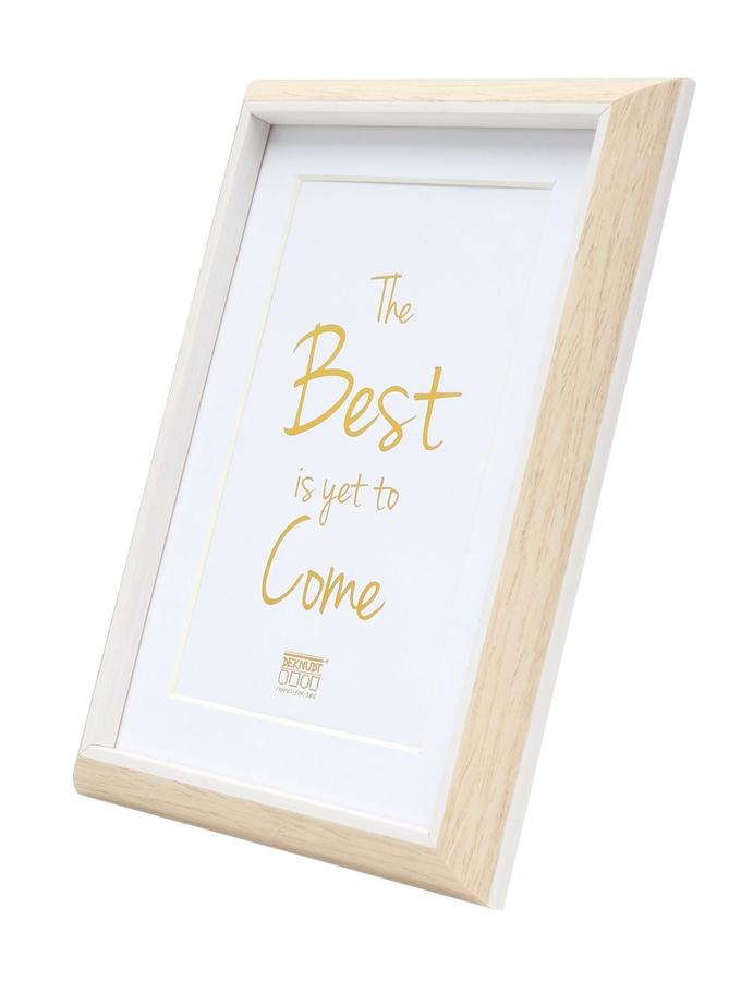 Deknudt Frames Cadre Photo En Couleur Bois Clair Avec Biseau Blanc Et Passe-partout S46WG3 P1