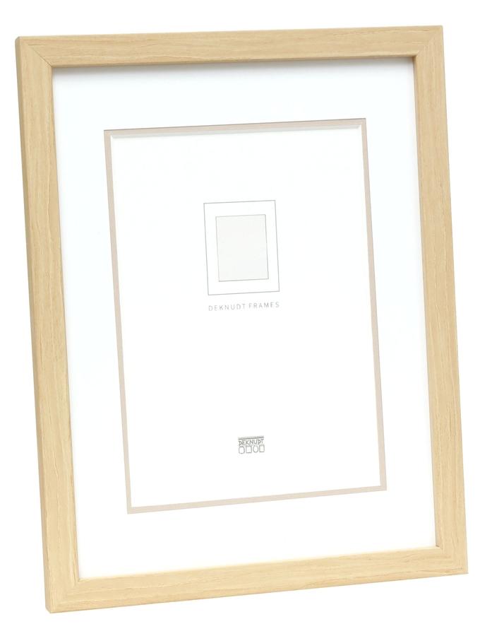 deknudt frames Cadre photo en couleur bois naturel avec passe-partout S43AH1 P1