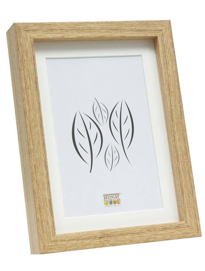 deknudt frames Cadre photo en couleur chêne avec passe-partout blanc cassé S40AH1 P1