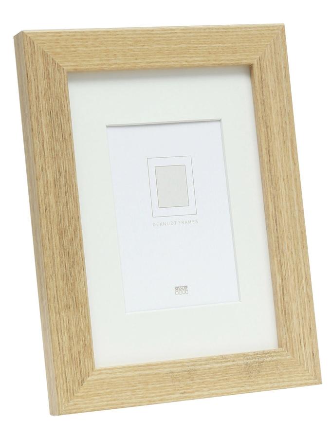 deknudt frames Cadre photo en couleur chêne avec passe-partout blanc cassé S66KH1 P1