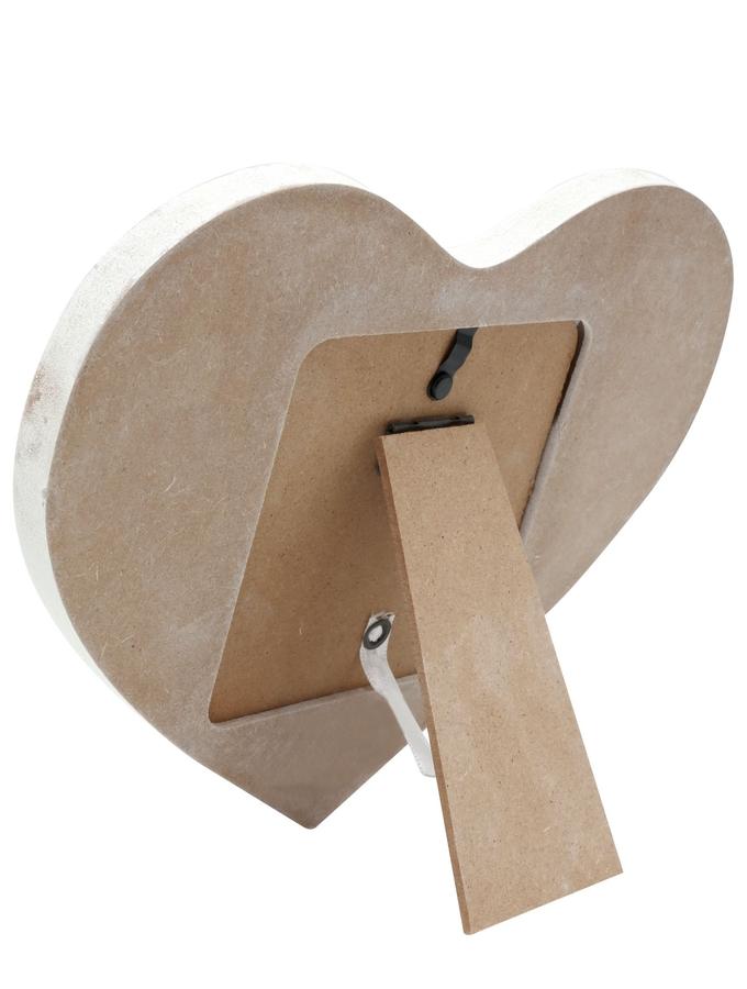 Deknudt Frames Cadre Photo En Forme De Coeur Peint En Blanc S67TR1