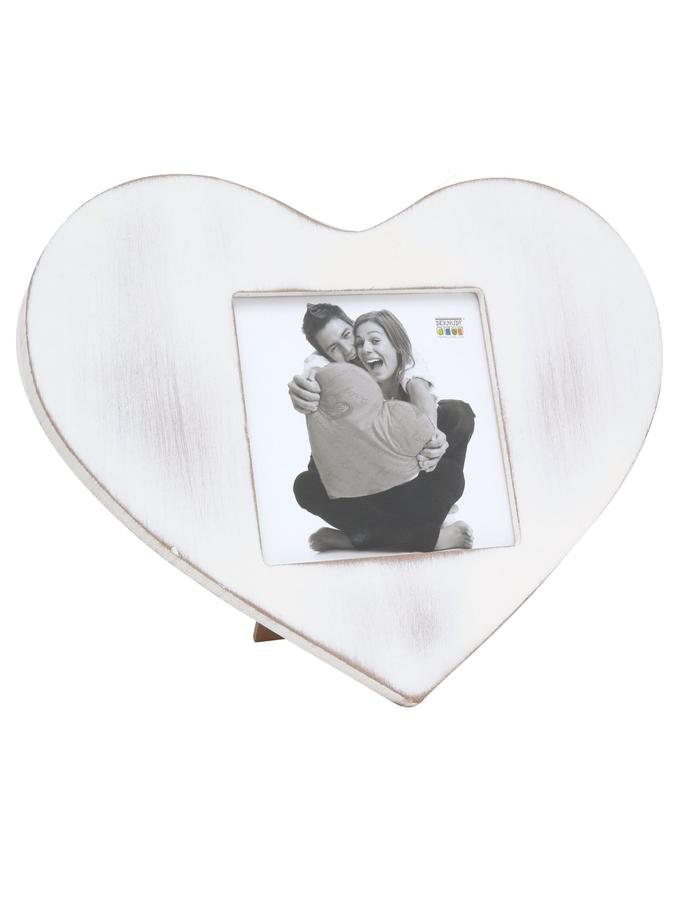 deknudt frames Cadre photo en forme de coeur peint en blanc S67TR1